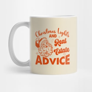 Funny Real Estate Agent Christmas Light Real Estate Advice Mug